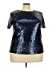 New Look 100% Polyester Blue Short Sleeve Top Size 18 (tall) - photo 1