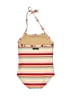 Tooby Doo Stripes Tan One Piece Swimsuit Size 1-2 - photo 2