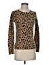 J.Crew 100% Cashmere Animal Print Brown Cashmere Pullover Sweater Size XS - photo 1