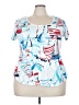 Chaps 100% Cotton Blue Short Sleeve T-Shirt Size 3X - photo 1