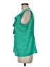 Ann Taylor 100% Polyester Green Sleeveless Blouse Size 8 - photo 5