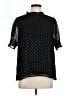 J.Crew Polka Dots Black Short Sleeve Blouse Size L - photo 1