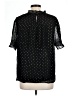 J.Crew Polka Dots Black Short Sleeve Blouse Size L - photo 2