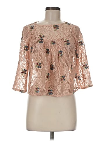 Zara Basic 3/4 Sleeve Blouse (view 1)