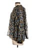 Topshop 100% Polyester Blue Long Sleeve Blouse Size 10 - photo 5