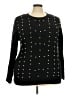 Lane Bryant Polka Dots Black Pullover Sweater Size 18 - 20 Plus - photo 1