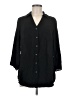 AGB 100% Polyester Black 3/4 Sleeve Blouse Size M - photo 1