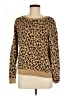 J.Crew Factory Store 100% Cotton Animal Print Brown Pullover Sweater Size M - photo 1