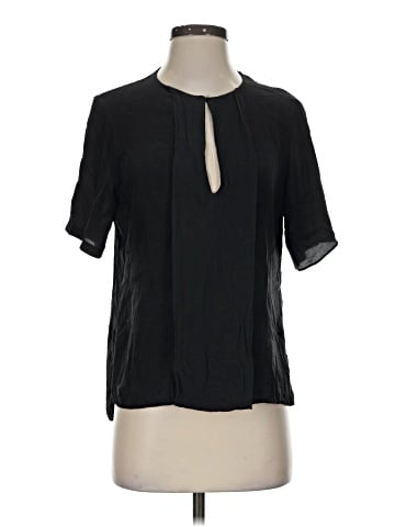 T. Babaton Short Sleeve Silk Top (view 1)