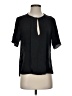 T. Babaton 100% Silk Black Short Sleeve Silk Top Size S - photo 1
