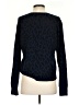 Aqua 100% Cashmere Animal Print Blue Cashmere Pullover Sweater Size S - photo 2
