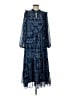 Julia Jordan 100% Polyester Paisley Blue Casual Dress Size 10 - photo 1