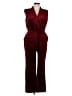 Express Solid Burgundy Jumpsuit Size 14 - photo 1