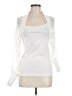 Max Mara 100% Silk White Long Sleeve Top One size - photo 1