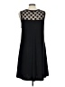 Nina Leonard Solid Black Casual Dress Size L - photo 2