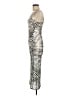 Lioness 100% Polyester Animal Print Silver Cocktail Dress Size M - photo 5