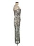 Lioness 100% Polyester Animal Print Silver Cocktail Dress Size M - photo 4