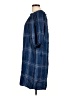 Max Studio 100% Rayon Plaid Checkered-gingham Color Block Stripes Blue Casual Dress Size L - photo 5