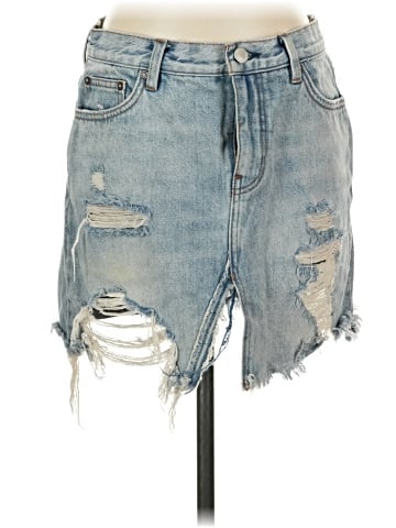 We the Free Denim Skirt (view 1)