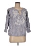 Neiman Marcus Blue 3/4 Sleeve Blouse Size M - photo 1