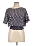 MICHAEL Michael Kors 100% Polyester Blue Short Sleeve Blouse Size L (petite) - photo 1