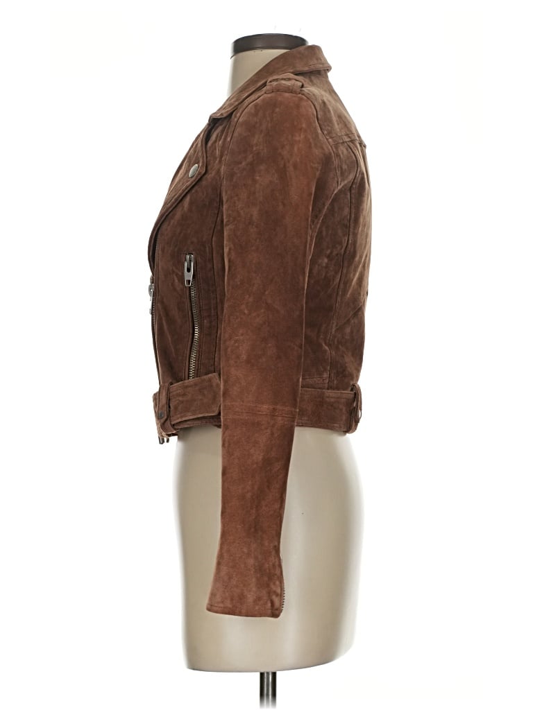 Pre-owned Blanknyc Blank Nyc Leather Jacket In Brown