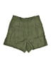 Zara Solid Green Khaki Shorts Size S - photo 1