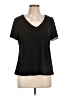 Adrienne Vittadini Black Short Sleeve Top Size L - photo 1