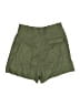 Zara Solid Green Khaki Shorts Size S - photo 2