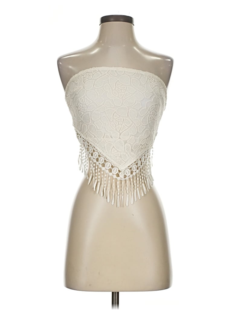 Pre-owned Cider Tube Top Ivory Strapless Neckline Tops