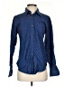 Roper 100% Cotton Chevron-herringbone Blue Long Sleeve Button-Down Shirt Size S - photo 1