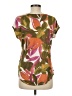 Tahari 100% Linen Tropical Multi Color Orange Short Sleeve Blouse Size M - photo 2
