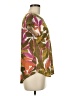 Tahari 100% Linen Tropical Multi Color Orange Short Sleeve Blouse Size M - photo 4
