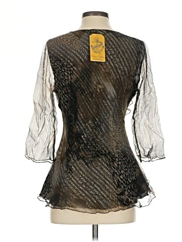 Kriss 3/4 Sleeve Silk Top (view 2)