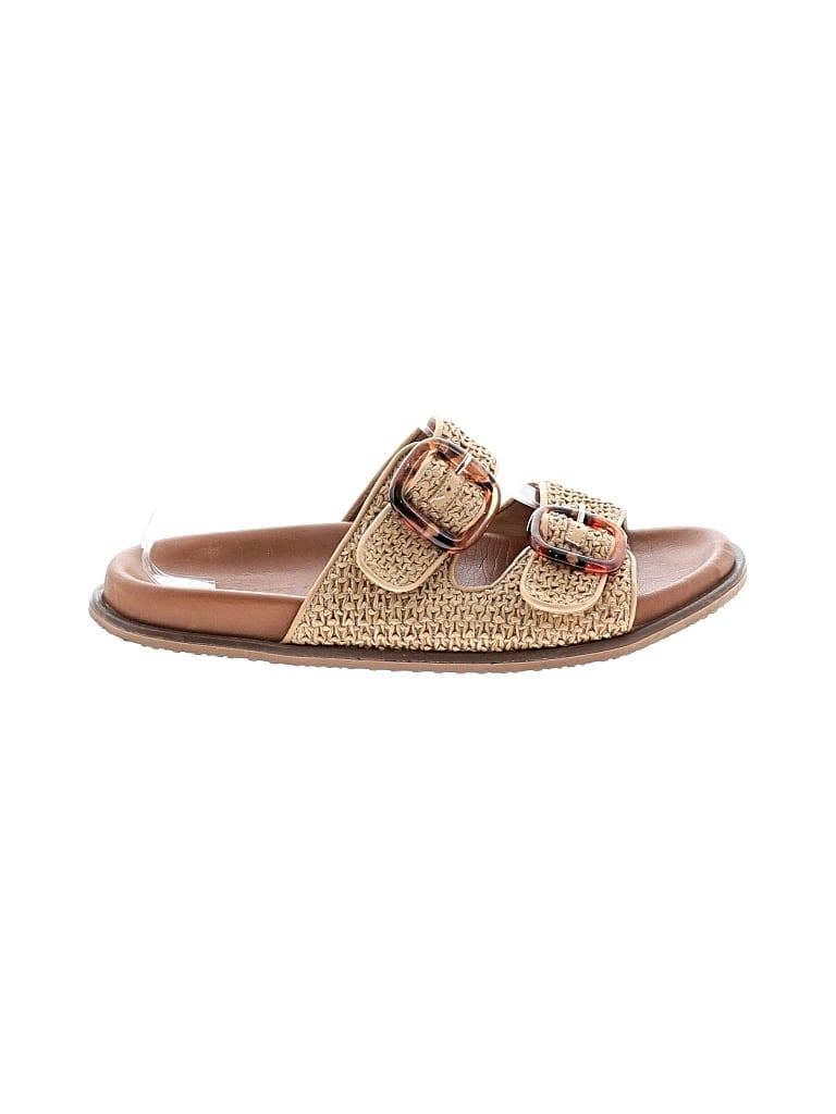 Pre-owned Assorted Brands Sandals In Tan