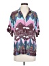 Unbranded Tropical Purple Short Sleeve Blouse Size S - photo 1