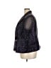 R&M Richards Polka Dots Black Purple Blazer Size 24W - photo 5