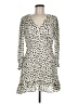 MNG 100% Polyester Animal Print Ivory Casual Dress Size 6 - photo 1