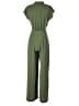 MNG Solid Green Jumpsuit Size S - photo 2