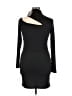 Good Luck Gem Solid Black Cocktail Dress Size L - photo 2