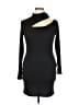 Good Luck Gem Solid Black Cocktail Dress Size L - photo 1