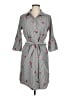 Calvin Klein 100% Polyester Gray Casual Dress Size 6 - photo 1