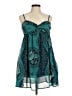 Free People 100% Polyester Paisley Aztec Or Tribal Print Floral Tropical Teal Cocktail Dress Size M - photo 1