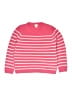 Crewcuts Outlet 100% Polyester Stripes Pink Pullover Sweater Size 10 - 11 - photo 1