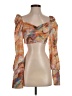 PrettyLittleThing 100% Polyester Orange 3/4 Sleeve Blouse Size 4 - photo 1