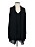 Diane von Furstenberg 100% Polyester Solid Black Sleeveless Blouse Size M - photo 1