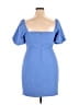 Eliza J Solid Blue Cocktail Dress Size 18 - photo 2
