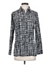 Croft & Barrow Houndstooth Gray Long Sleeve Blouse Size S - photo 1
