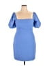 Eliza J Solid Blue Cocktail Dress Size 18 - photo 1