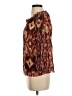 Tory Burch Maroon Brown 3/4 Sleeve Silk Top Size 4 - photo 5